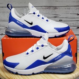 New Nike Air Max 270 Golf White Racer Blue Spikeless shoes Men's 10. …